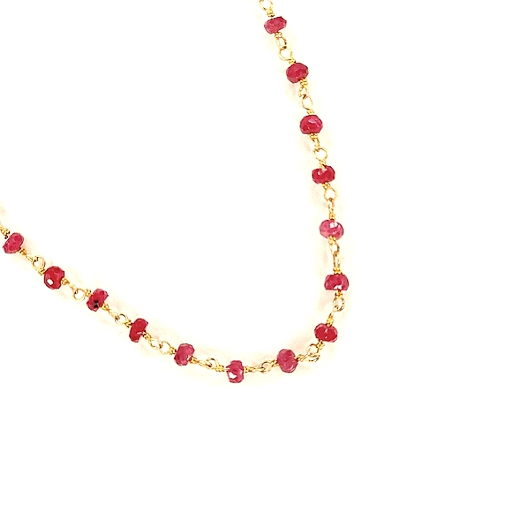 Ruby Multi-Stone 14k Gold Filled Necklace